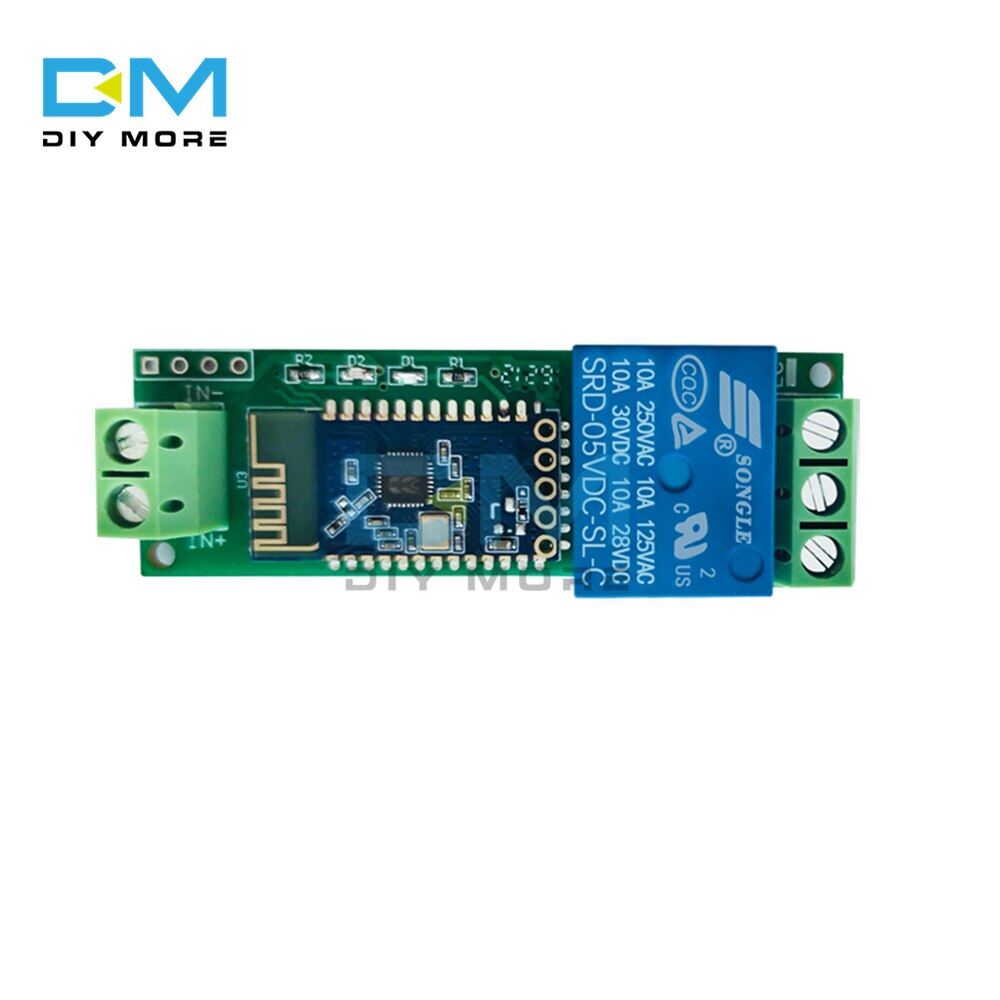 diymore Bảng Mạch Rơ-le Bluetooth 1 Kênh 5V/12V Cho IoT Mô Đun Rơ-le Bluetooth Một Kênh Điều Khiển Ứng Dụng Điện Thoại Gia Đình Thông Minh