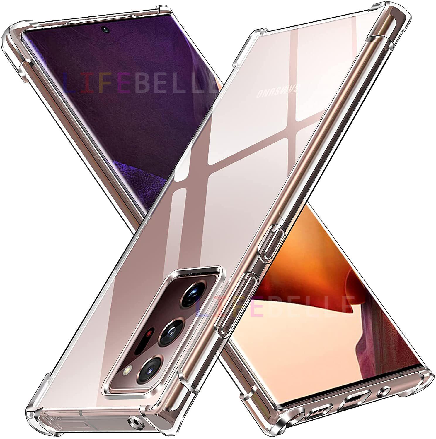 LIFEBELLE Casing for Samsung Galaxy Note 20 Ultra Note8 Note9 Note10 Lite Note20 Case, with Shock Absorbent Soft TPU Bumper Clear Shockproof Protective Phone Cases Back Cover