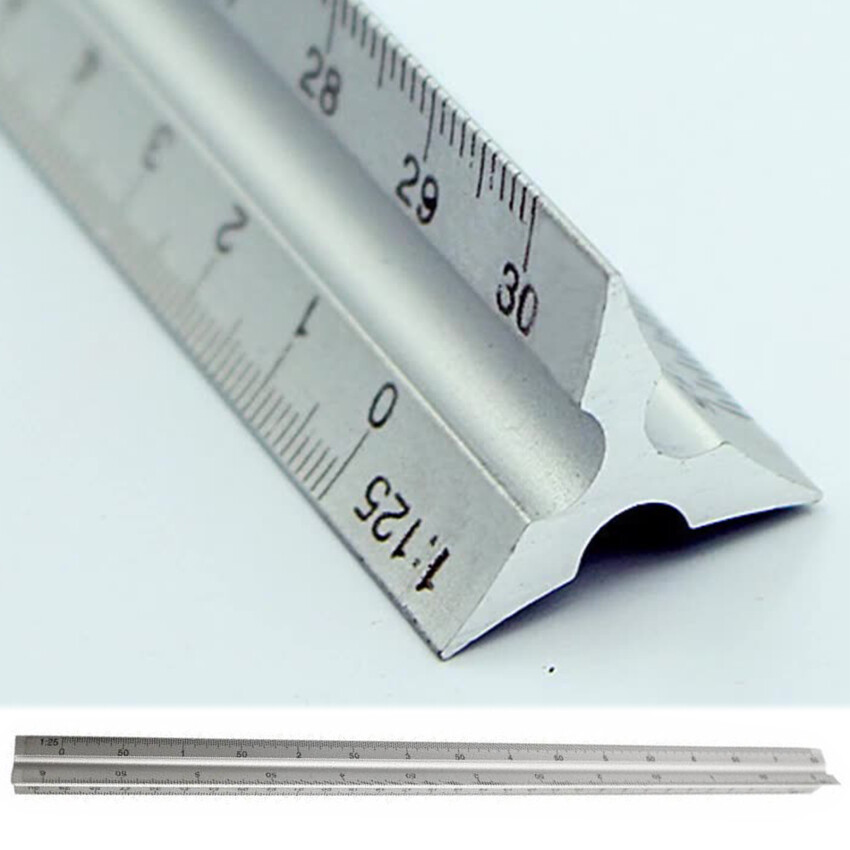 30 cm aluminum alloy triangle scale construction engineering technical drawing ruler