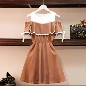 junior off shoulder dress