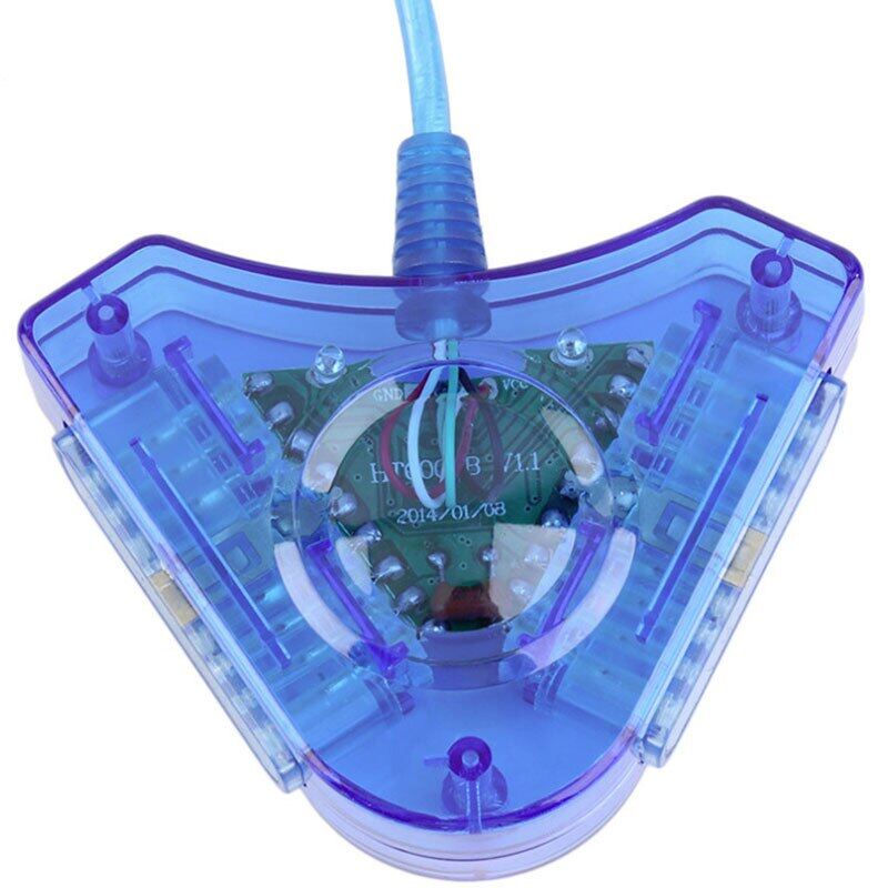 Narsta Tay Cầm Chơi Game PS2 Sang PC Cho Playstation Bộ Chuyển Đổi USB Bộ Điều Khiển USB Kép Cáp Máy Chơi Game PS2 Hấp Dẫn Tay Cầm Điều Khiển USB Máy Tính