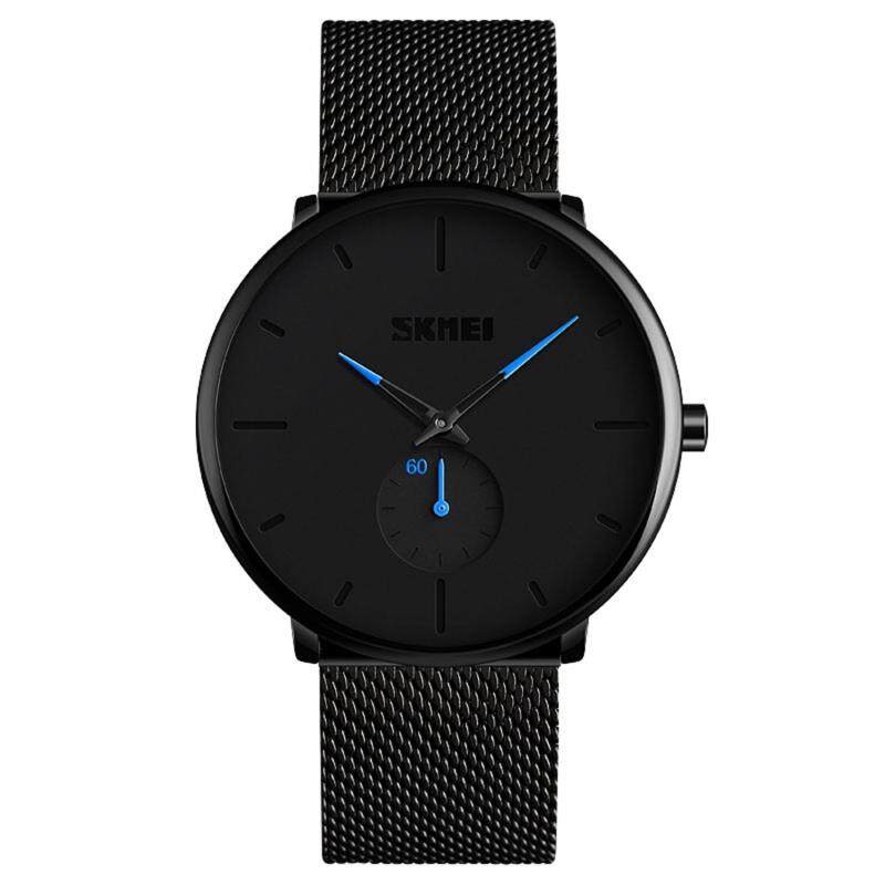 Skmei Fashion MenS Watch Quartz Watch 30 Meters Waterproof Large Dial Quartz Watch MenS Watch 9185, Black Malaysia