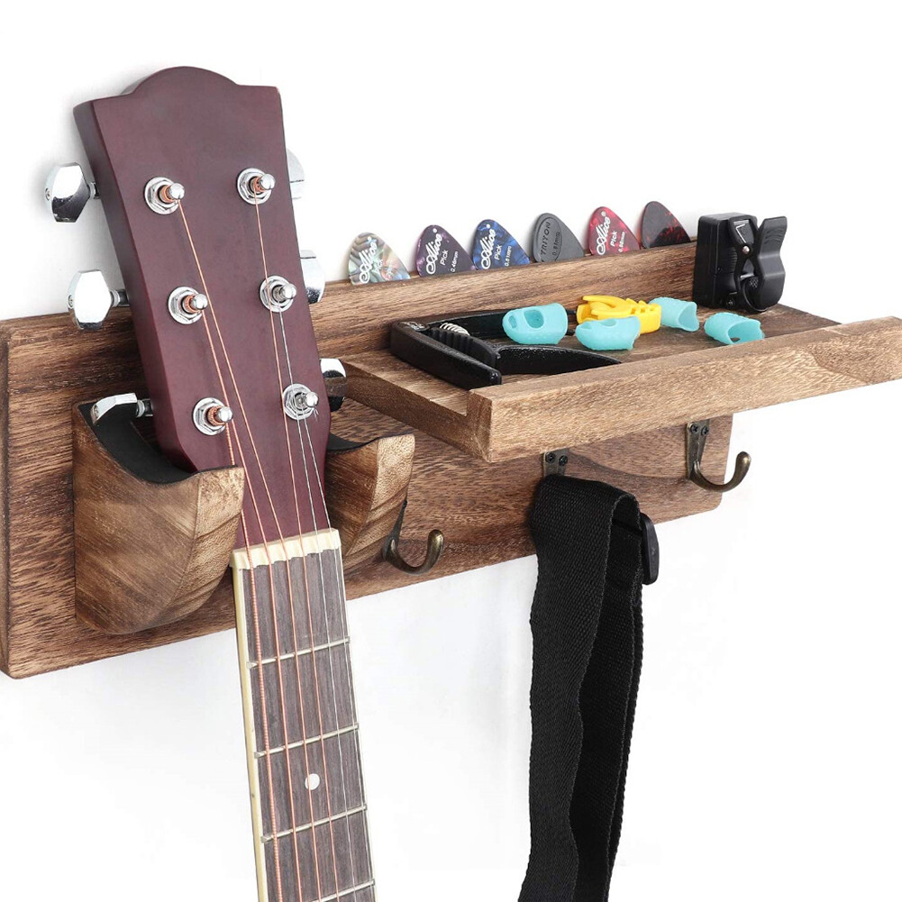 Guitar Hanger Hook Holders Wooden Wall Mount Stand Bracket Display Rack