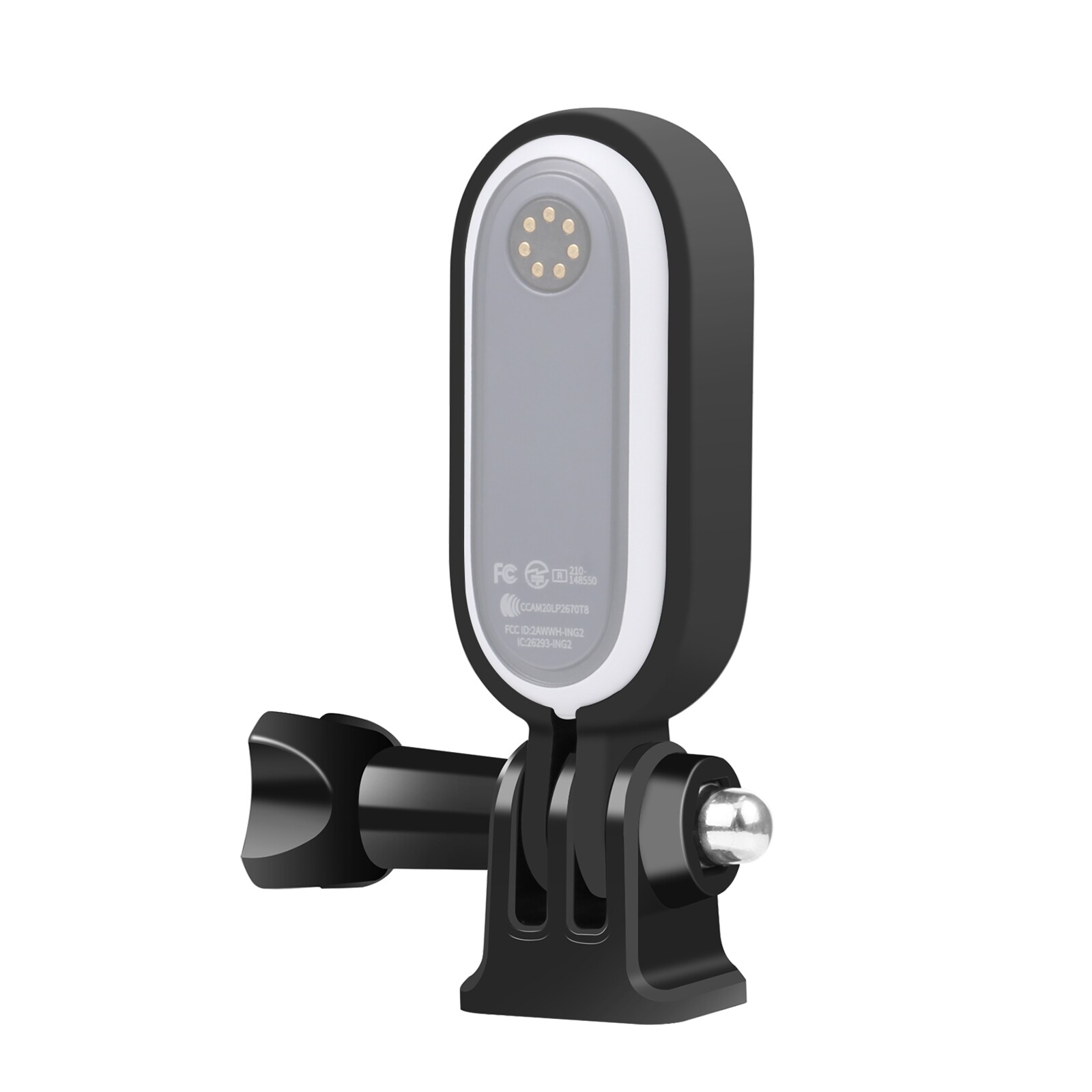 PULUZ bảo vệ bằng nhựa khung gắn lồng với bộ chuyển đổi chân đế ba chân cho Insta360 Go 2 (màu đen)