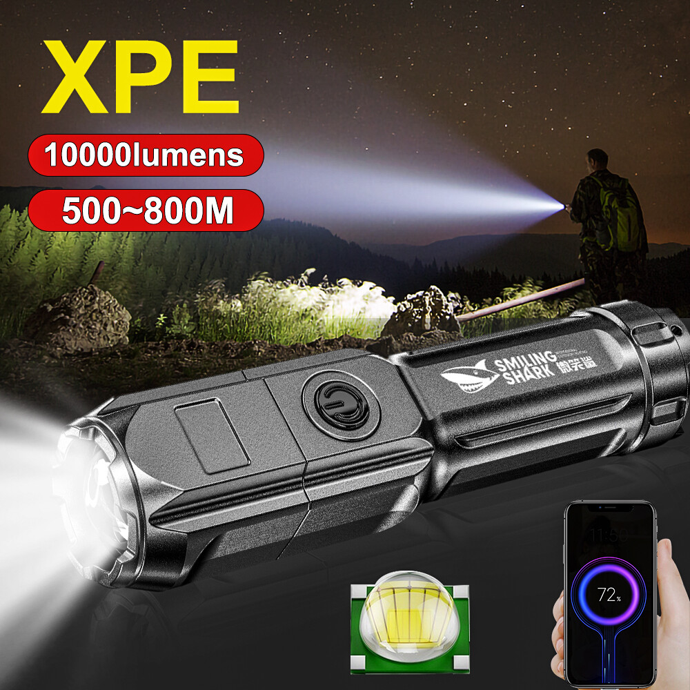 Multi-function Flashlight Strong Light Rechargeable Zoom Super Bright Xenon Household Outdoor Portable Led Night Flashlight