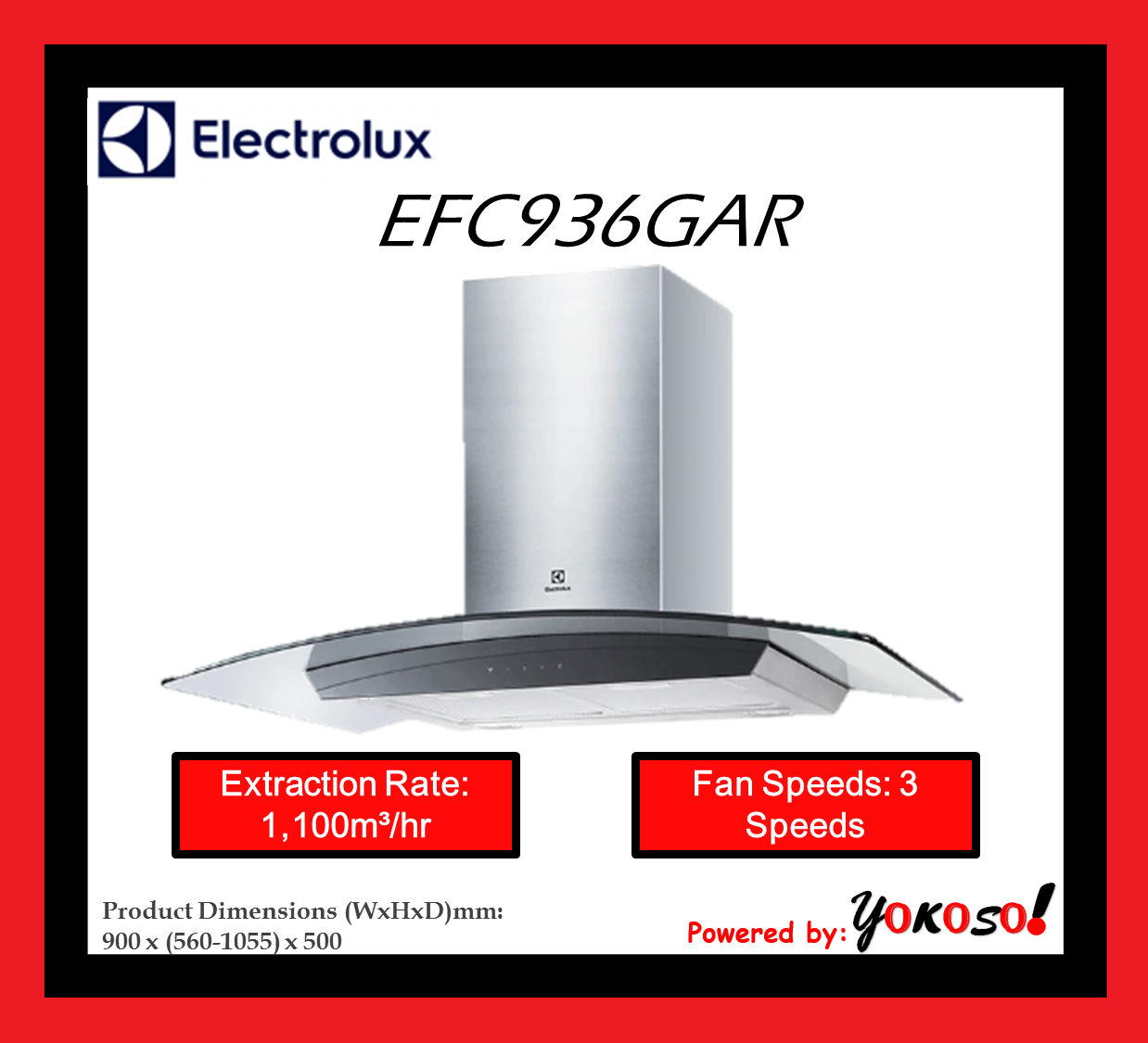 electrolux chimney hood efc936gar