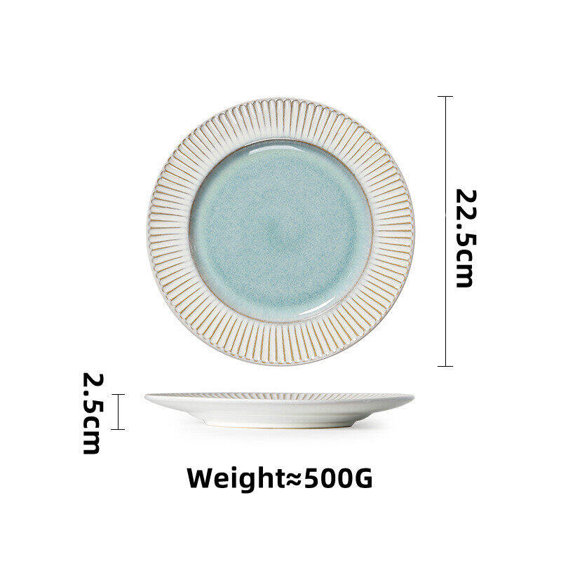 OMK Nordic Style Stoneware Dinnerware Set Dinner Plate Large Steak Plate Salad Bowl Ceramic Tableware