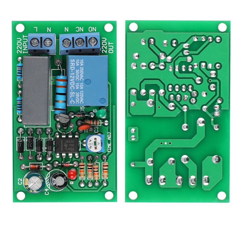 【khuyến mãi lớn】Bo Mạch Rơ Le 220V Mô Đun Công Tắc Trễ Rơ Le Hẹn Giờ, Mô-đun Công Tắc Tắt Độ Trễ Đầu Vào/Đầu Ra
