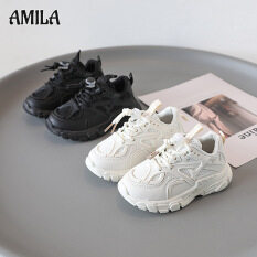 AMILA Trẻ Em Mới Của Sneakers Phiên Bản Thời Trang Hàn Quốc Màu Trơn Giày Thường Của Trẻ Em Thoải Mái Và Thoáng Khí