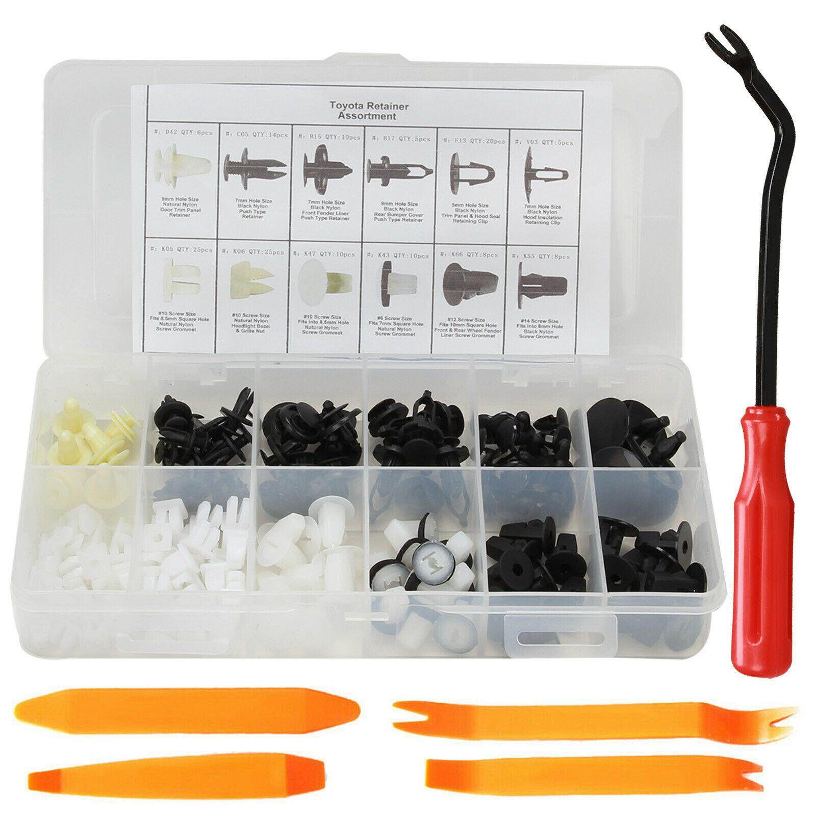 146PC//Set Fender Door Hood Bumper Trim Clip Body Retainer Assortment For TOYOTA