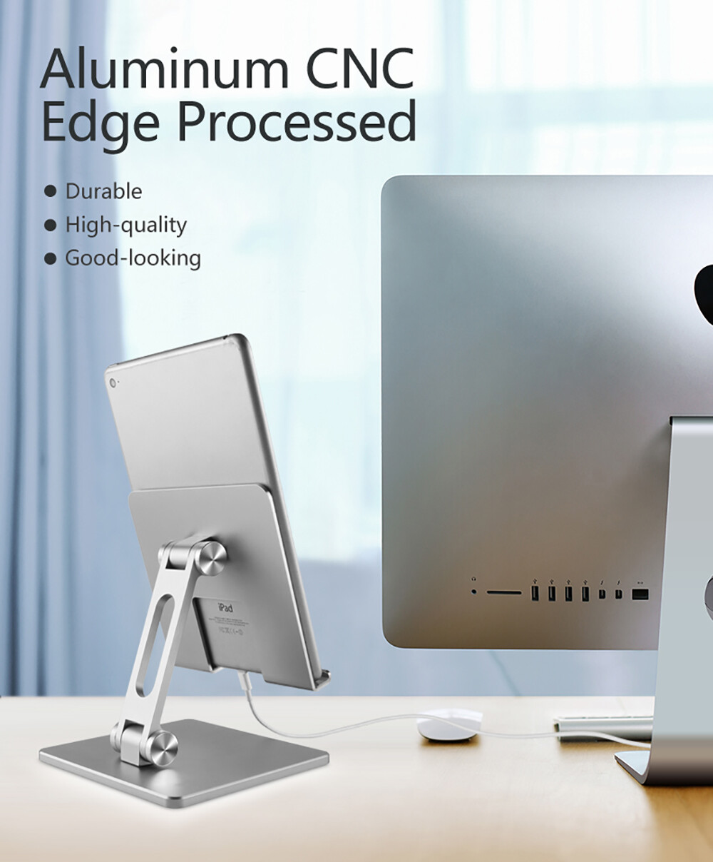 Tablet computer stand desktop bracket lazy folding aluminum alloy bracket for iPad Huawei Apple mobile phone holder