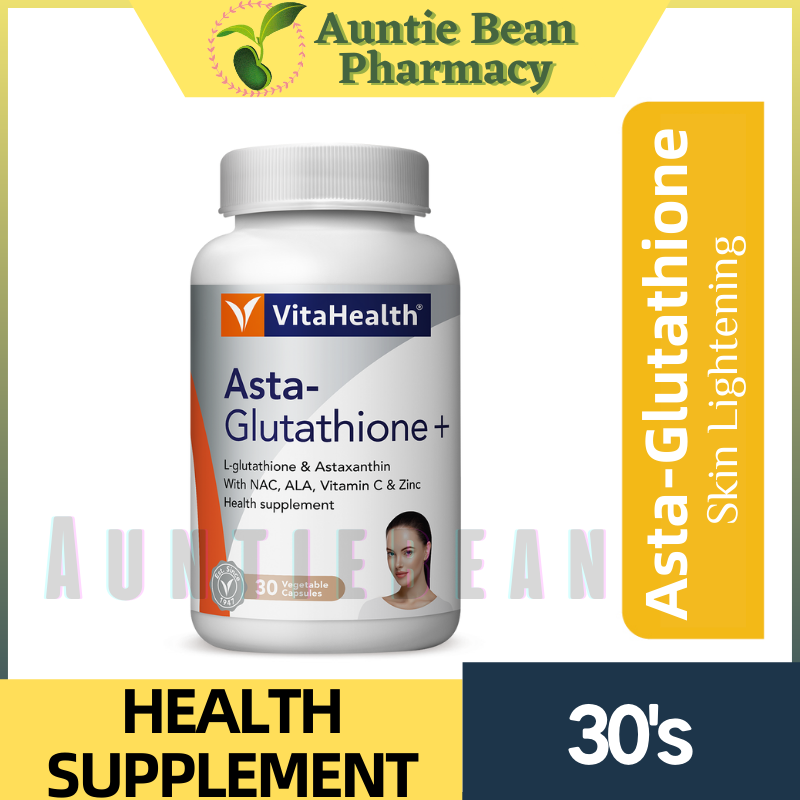 vitahealth asta-glutathione plus VitaHealth Asta Glutathione 300mg Plus 30 capsules (High Strength)
