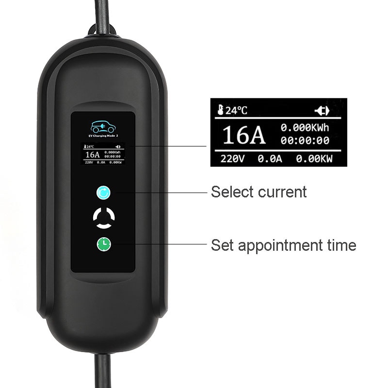 Charge Timer EV Charger Cable Type 1 J1772 Type 2 IEC62196 Timer ...