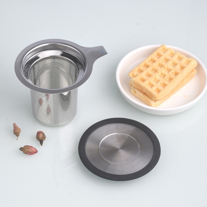 Dụng Cụ Pha Trà Dụng Cụ Lọc Trà-Dụng Cụ Lọc Trà Bằng Lưới Siêu Mịn Dụng Cụ Lọc Trà Cho Trà Lỏng, Dụng Cụ Khuếch Tán Trà Bằng Thép Không Gỉ Với Giỏ Và Nắp Trà Dung Tích Lớn, Vừa Với Ấm Trà, Cốc, Cốc