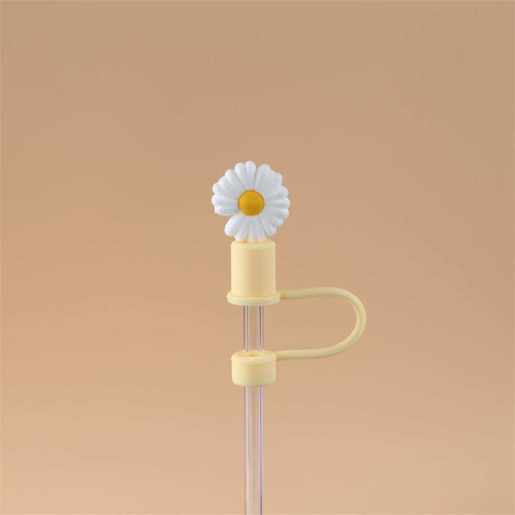 TTMU Cute Silicone Dustproof Glass Straw Cap Environmental Protection Straw Cap Straw Dust Plug Accessories Jan