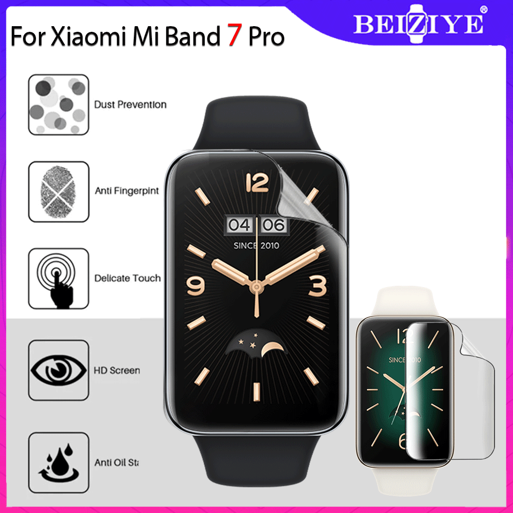 Mi Band 7 Pro hydrogel bảo vệ màn hình mềm cho Xiaomi Mi Band 7 Pro Phim bảo vệ thông minh Đồng hồ đeo tay Dây đeo tay Xiaomi Band 7 Pro Phụ kiện Vỏ
