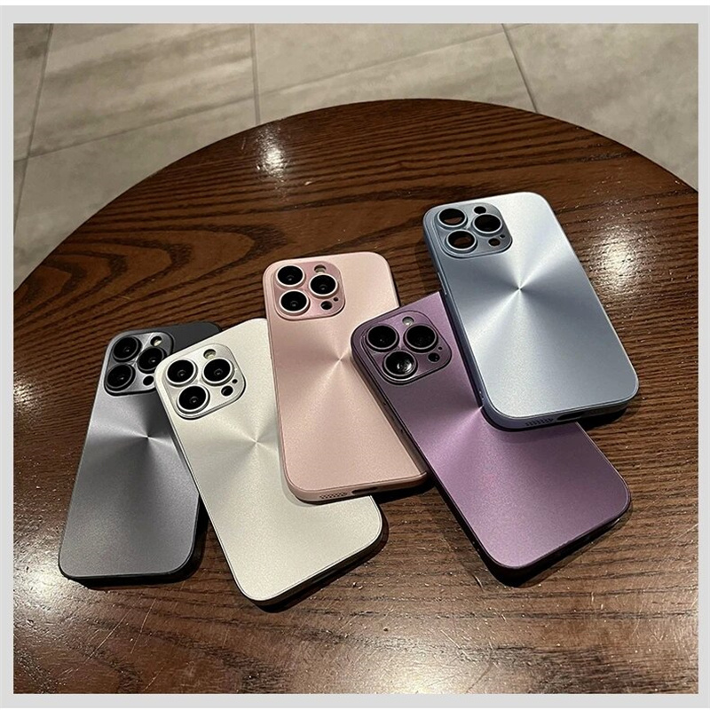 Cực quang sang trọng Matte Chống Sốc Ốp điện thoại cho iPhone 16 15 14 13 12 11 Pro Max 14 15 16 Plus hoa văn CD Cứng Cover Quay Lại silicon mềm Cạnh Ốp bảo vệ