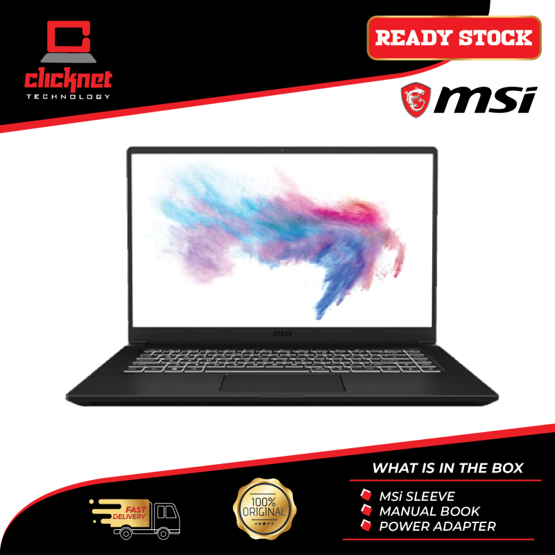 MSI Laptop Modern 15 A10RB-030 15.6 FHD IPS Black (i7-10510U, 8GB, 512GB, MX250 2GB, W10) Malaysia