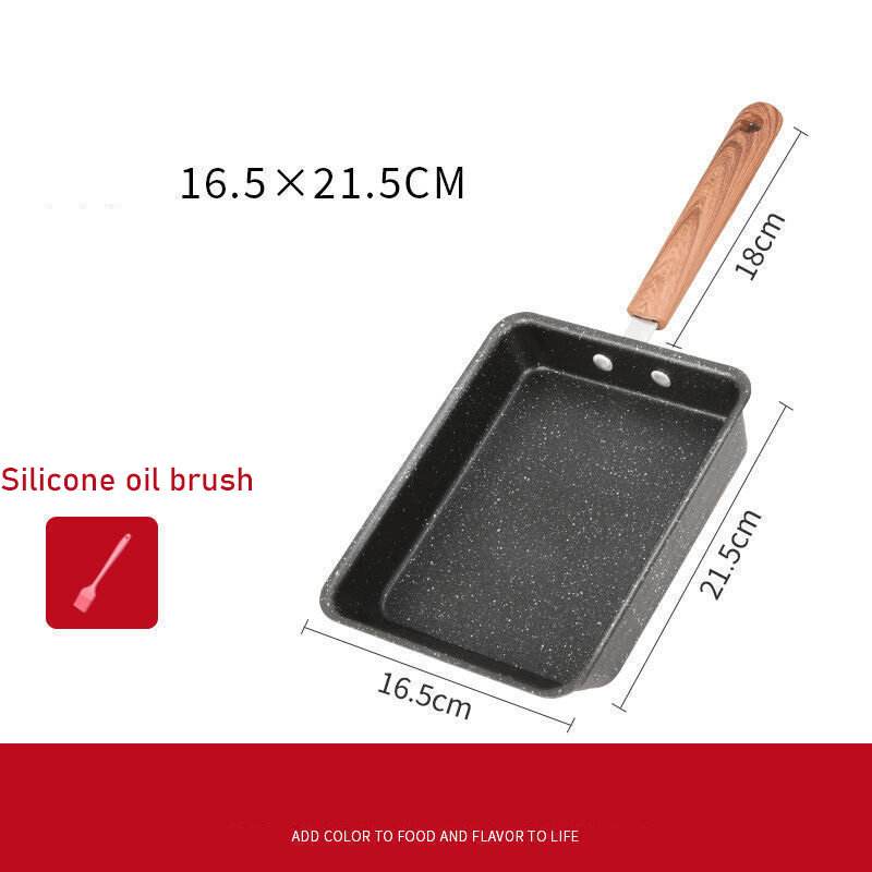 Tamako frying pan Square egg roll pan Non-stick egg pan Household egg roll breakfast pan Medical stone Japanese pan