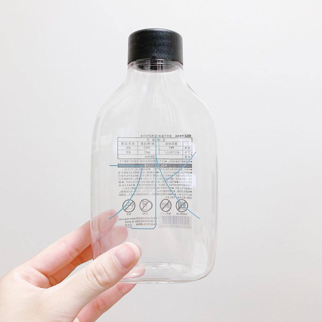 Container MUJI Japan Sample Travel Gym Size PE Flip Top Cap Frosted Bottle 