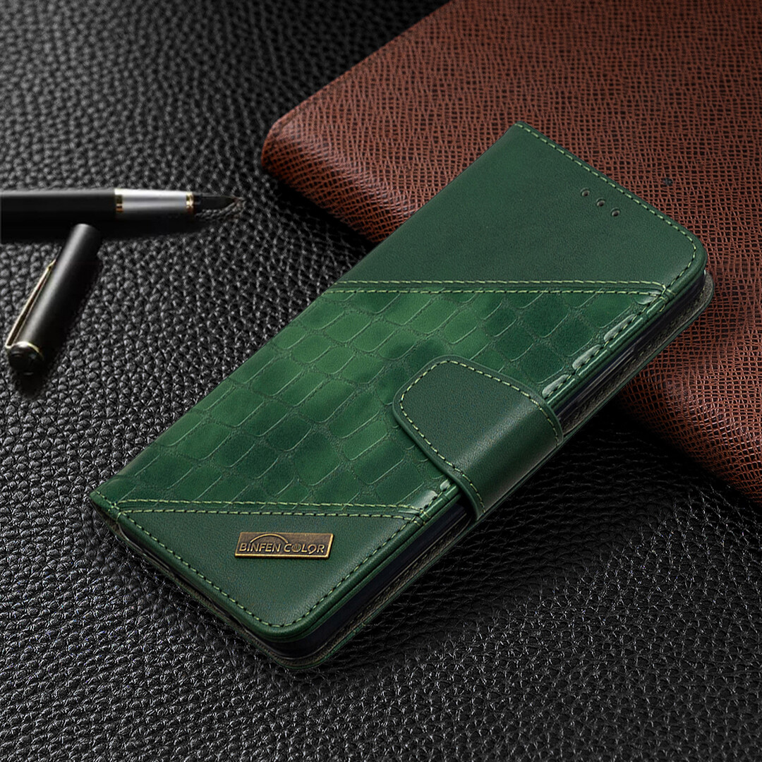 Case For Xiaomi CC9 Pro/Mi Note 10/Mi Note 10 Pro Flip Wallet Cover Mixed Colors Crocodile Pattern PU Leather Stand Card Slots Magnetic Casing