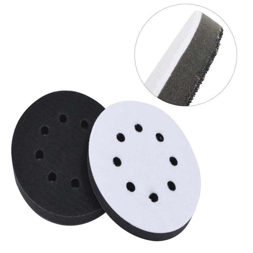 5 Inch 125mm 8 Holes Soft Interface Sanding Polishing Disc Self-Adhesive Hook-Loop Backing Pad Abrasive Tools