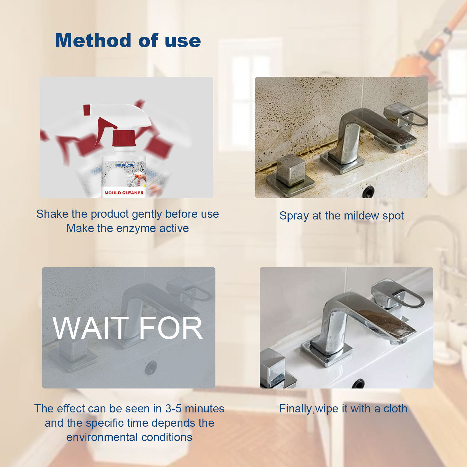Jaysuing Mildew Remover Cleaner Mildew Spray Mildew Proofing Ceramic Tile Wall Cleaner Mildew Eliminating Moisture Absorbers Mildew Household Cleaner Mildew Cleaner Foam Kitchen Bathroom Cleaning Spray Washing Machine Toilet Wall Joint Moldy Remover