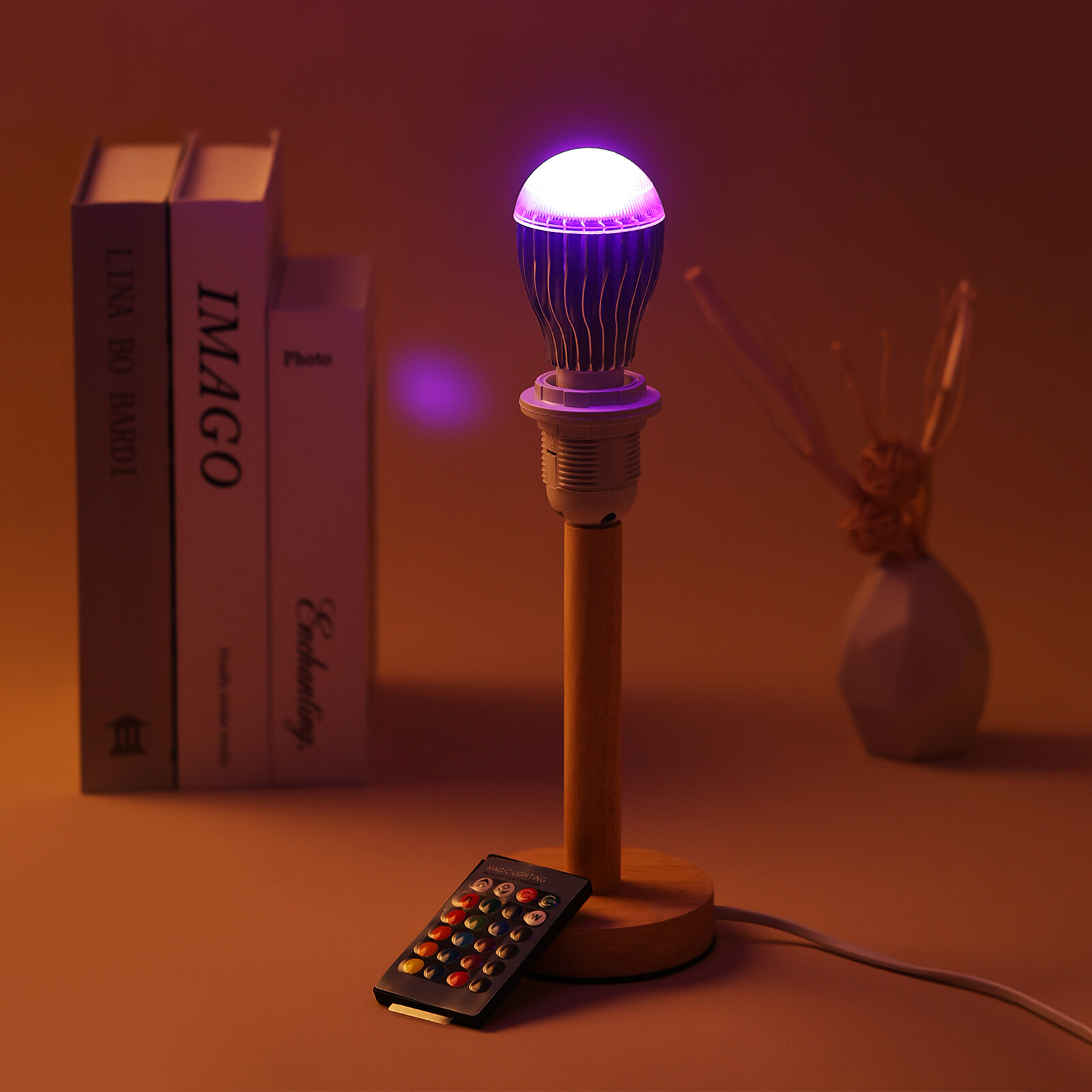 led colour changing ball lamp with remote control