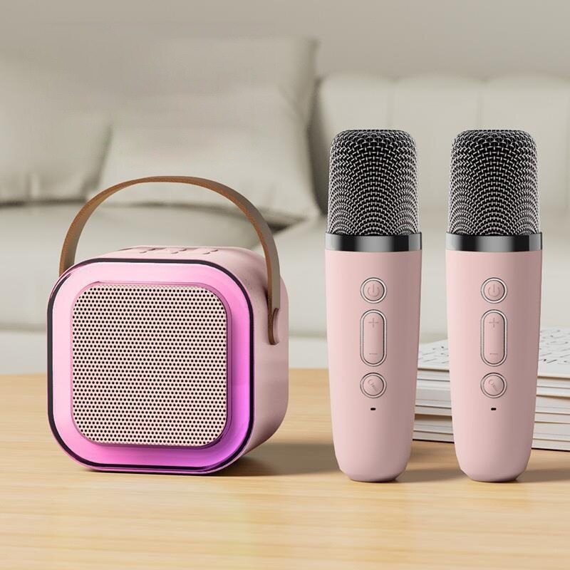 New K12 Bluetooth Speaker Bluetooth Speaker Blutooth Speaker Megaphone Dual Microphone Portable Karaoke Speaker USB TF AUX Portable Bluetooth Speaker