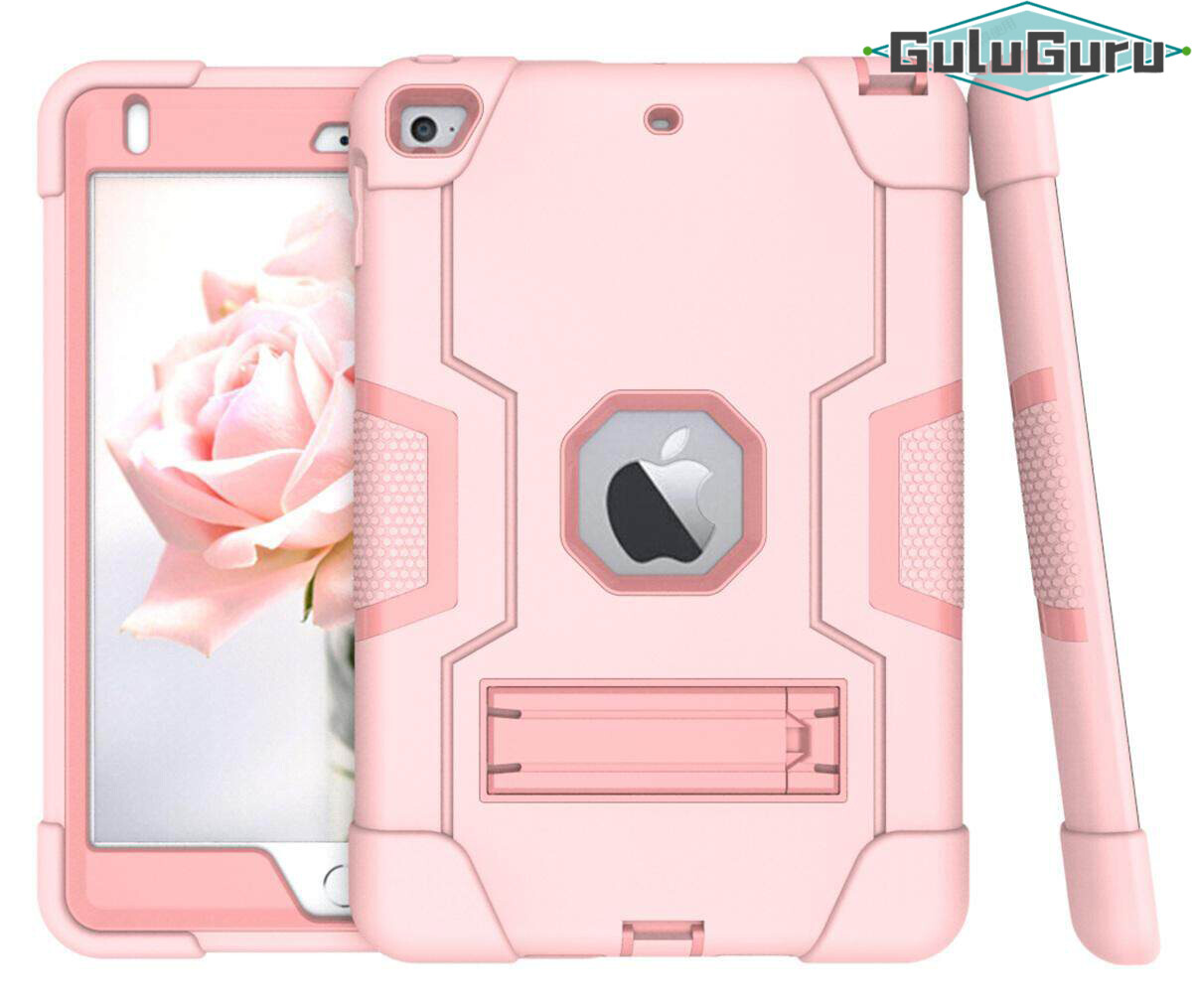 for iPad mini 5 & iPad mini 4 Case [Shockproof Hybrid Case] 3 Layer Plastic and Rubber Protection Heavy Duty Rugged Protective Cover, with Kickstand, Full Body Armor Defender, Drop Proof