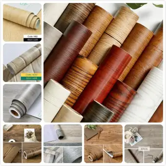 Hot Wood Texture Pvc Waterproof Self Adhesive Wallpaper Sticker