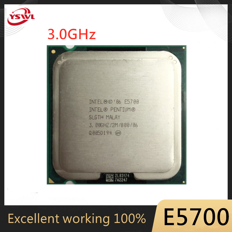 Intel Pentium Dual Core E5700 3.0 Ghz Intel Pentium E5700 3.0 GHz Origina เดสก์ท็อป LGA 775 Dual-Core (ทดสอบ