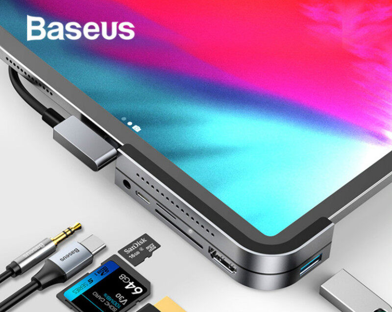 USB C HUB to USB 3.0 HDMI USB HUB for iPad Pro Type C HUB for MacBook Pro Docking Station Multi 6 USB Ports Type-C HUB Gift