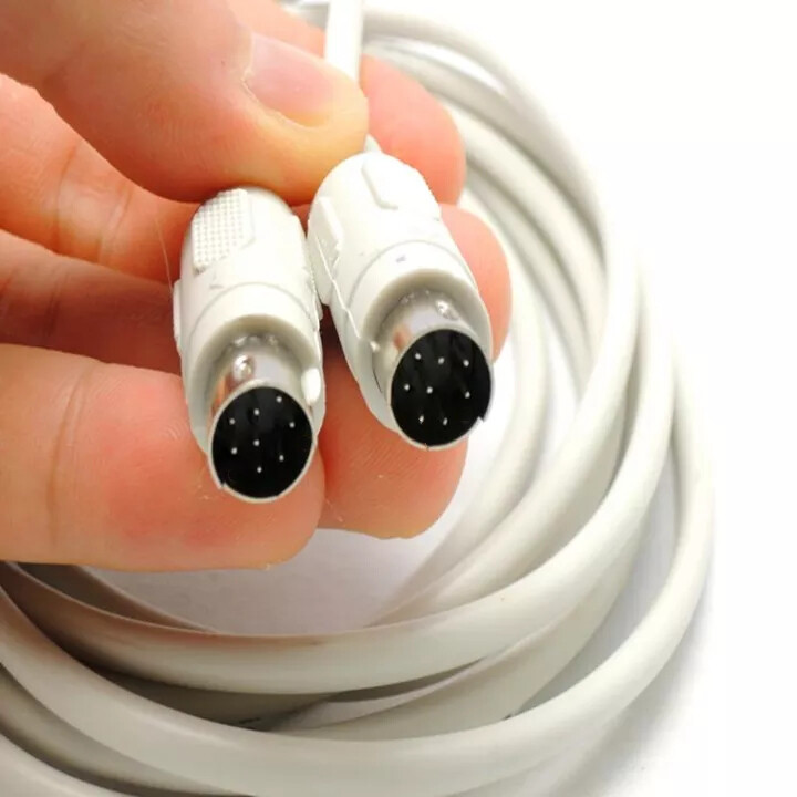 Mini Din 8Pin Male to Male Cable MD8 Plug Connector S Terminal Round Head Large Keyboard Welded Chassis Allen Bradley Cable 1.5m