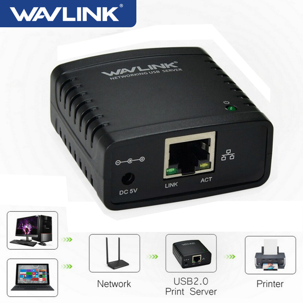 StarTech.com Ethernet To USB 2.0 Print Server (PM1115U2) + 6ft USB Cable – Share USB Printer On Network