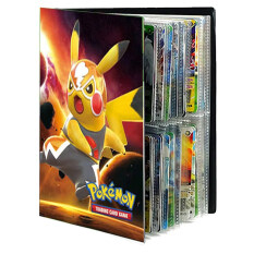 FIREWORKE cho Quà tặng Phim hoạt hình 240 cái Trời xanh Thư mục Binder Pikachu Sách Album thẻ Chủ thẻ Album bài Pokemon Album thẻ trò chơi