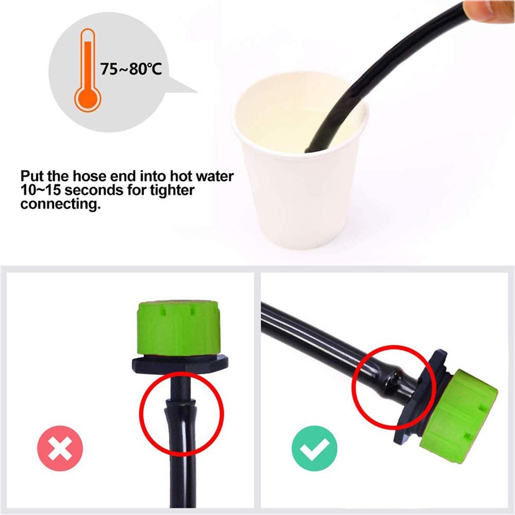 50PCS Garden Hose Irrigation Sprinklers Micro Drippers Emitter Drip Head Adjust