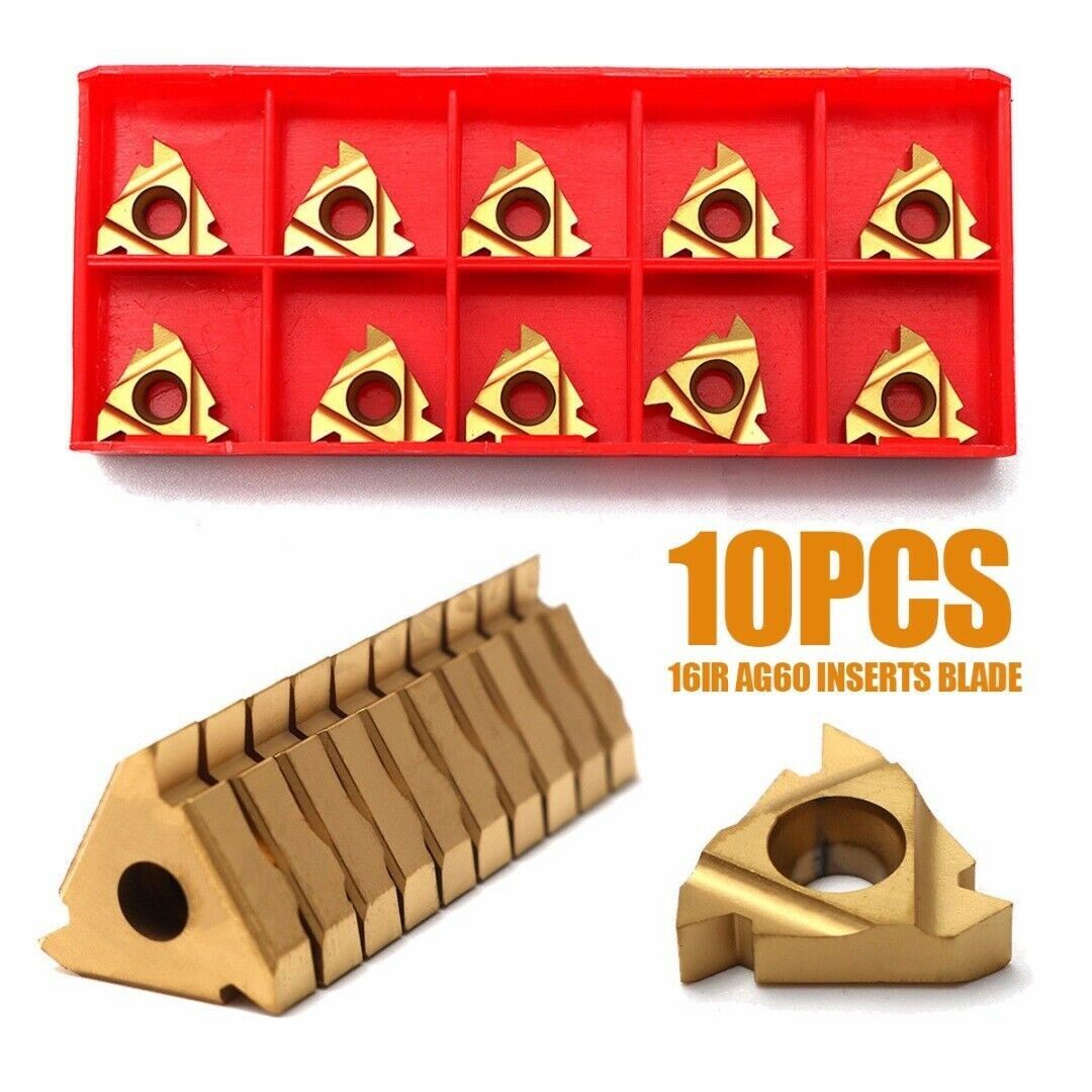 Cái/bộ 10 Cái Lưỡi Dao Phay CNC 16IR AG60 Dụng Cụ Tiện Cắt Ren Cacbua