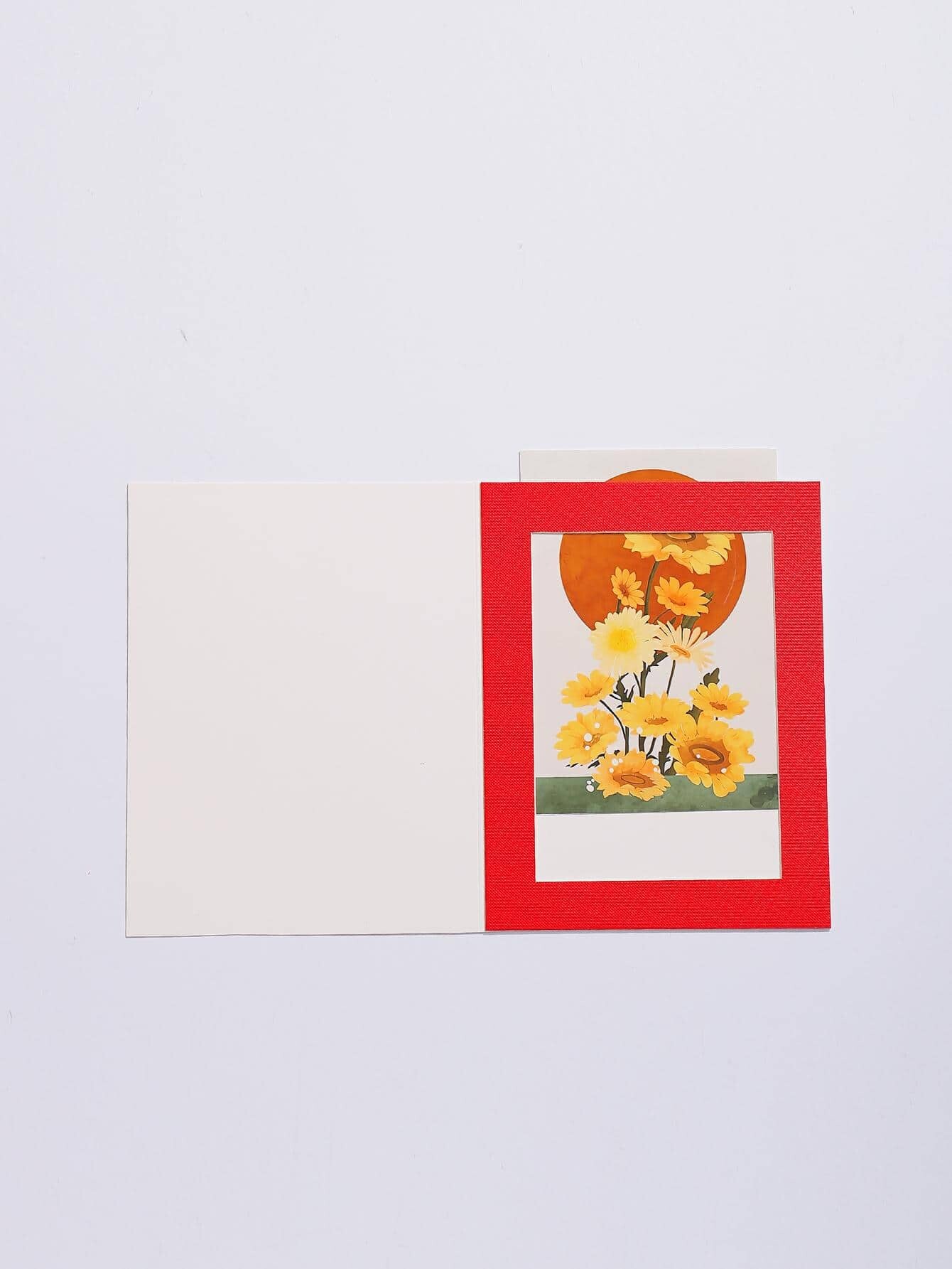 Paper Photo Frame Simple Solid Color Cardstock Picture Frame 4R/5R