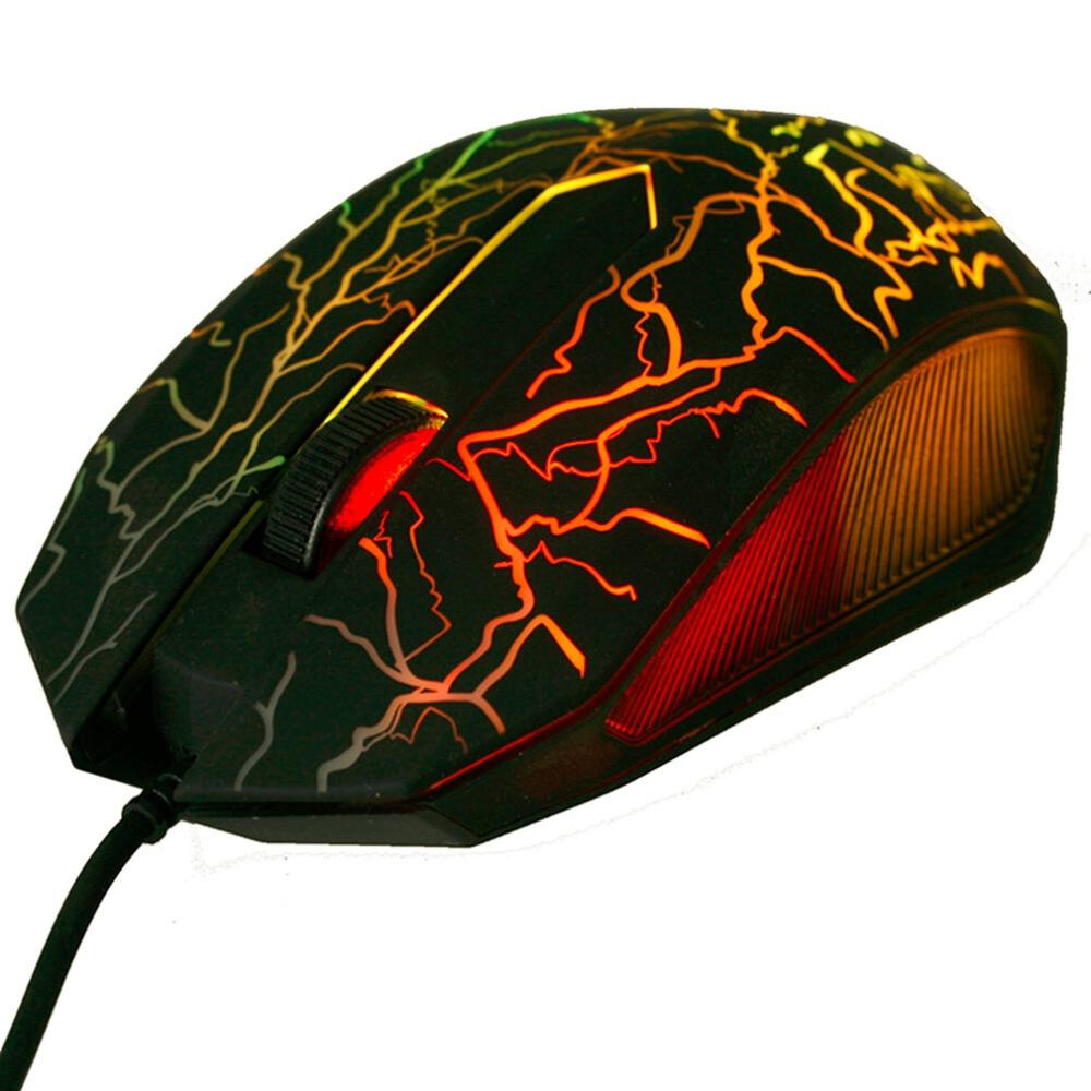 JTKE Chuột chơi game máy tính LED đầy màu sắc Chuột chuyên nghiệp Chuột quang 2400 DPI Chuột có dây