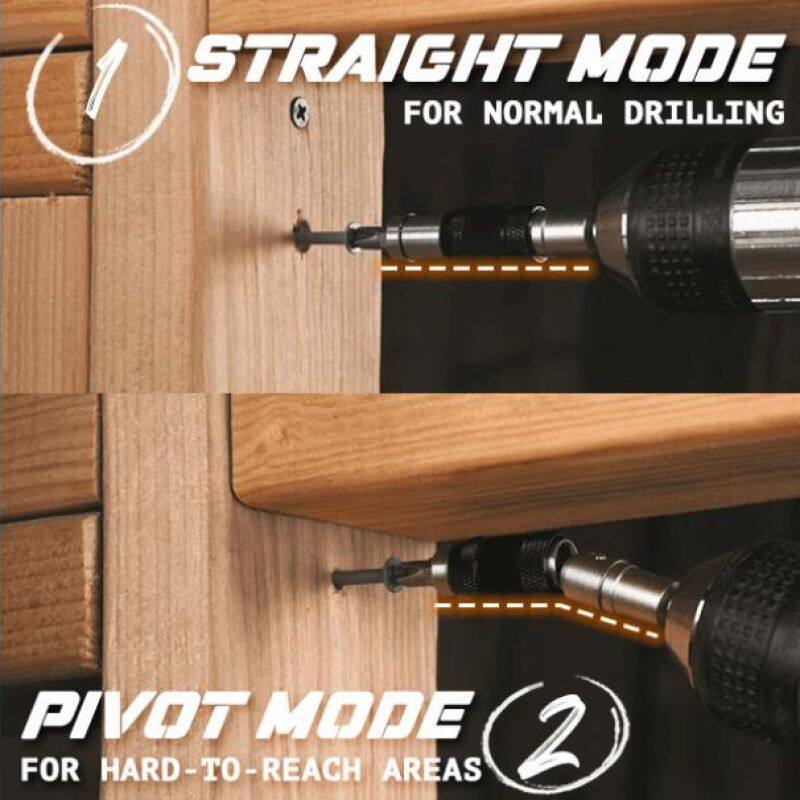 Magnetic Screw Drill Tip Adjustable Pivot Screwdriver Bit Holder 1/4" Hex Shank Electric Quick Change Locking Guide Drill Extensions Adapter