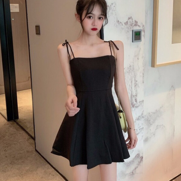 Korean Style Suspenders Dress Women Casual Slim and Stylish Mini Skirts That Go with Everything