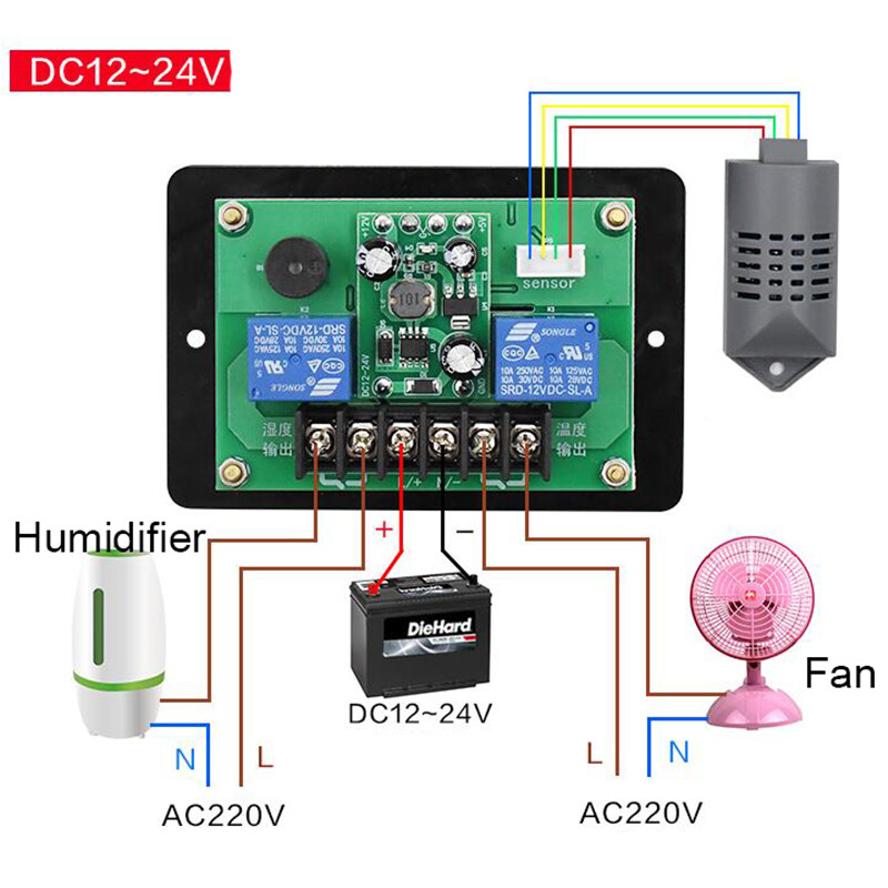1 cái XH-M453 độ Nhiệt kế chính xác cao tạo độ ẩm công tắc điều khiển kỹ thuật số nhiệt độ và độ ẩm điều khiển