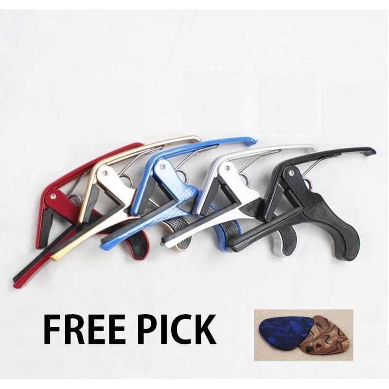 Guitars - E-Sonic Alloy Tune Clamp Key Trigger Capo Acoustic Electric Guitar+ Free Pick Malaysia