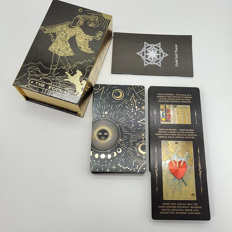 Classical Foil Waterproof Tarot Cards With Megnet Box As Special Gift