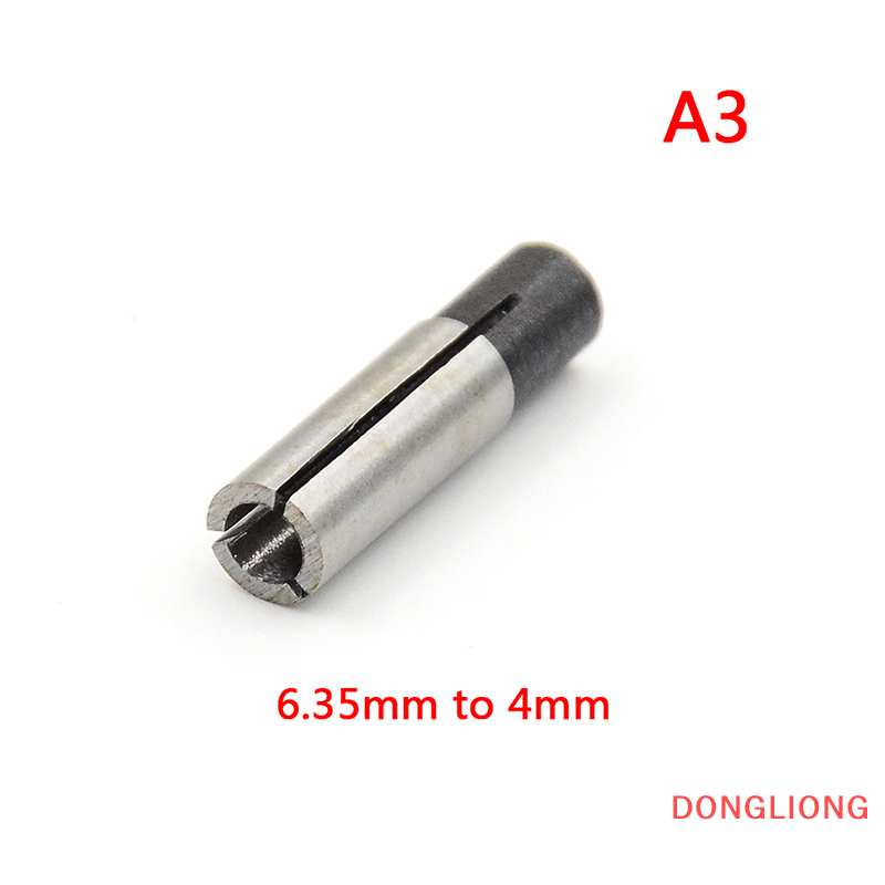 DONGLIONG 6.35mm to 3.175mm 1/8" engraving bit router tool adapter for engraving collet