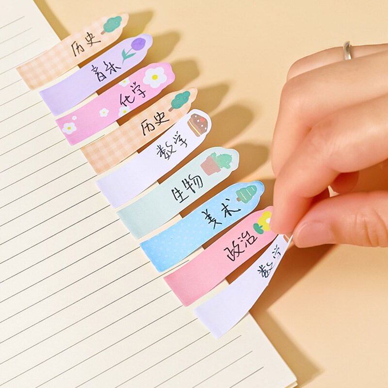 120 Tờ Giấy Dán Hoạt Hình Nhãn Dán Dễ Thương Có Thể Xé Giấy Dán Chỉ Mục Học Sinh