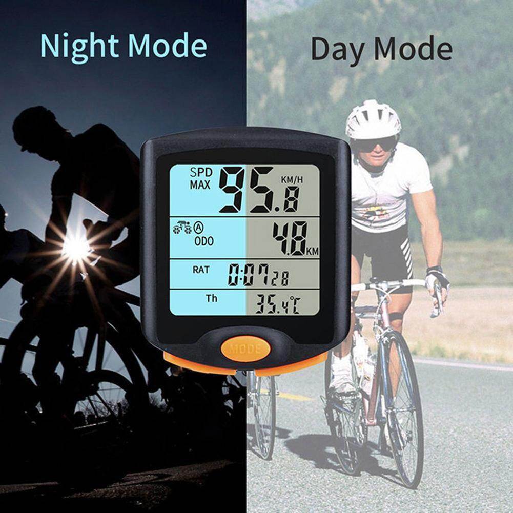 Honrane Bike Cycling Bicycle Computer Odometer Backlight Wired LCD Display Speedometer