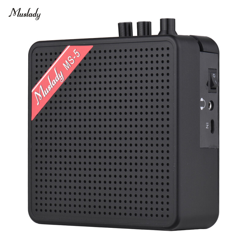 Muslady MS-5 Xách Tay Mini Guitar Amplifier Amp Loa 5 Wát Hỗ Trợ Kết Nối BT Với Memoey Khe Cắm Thẻ Headphone Đầu Ra