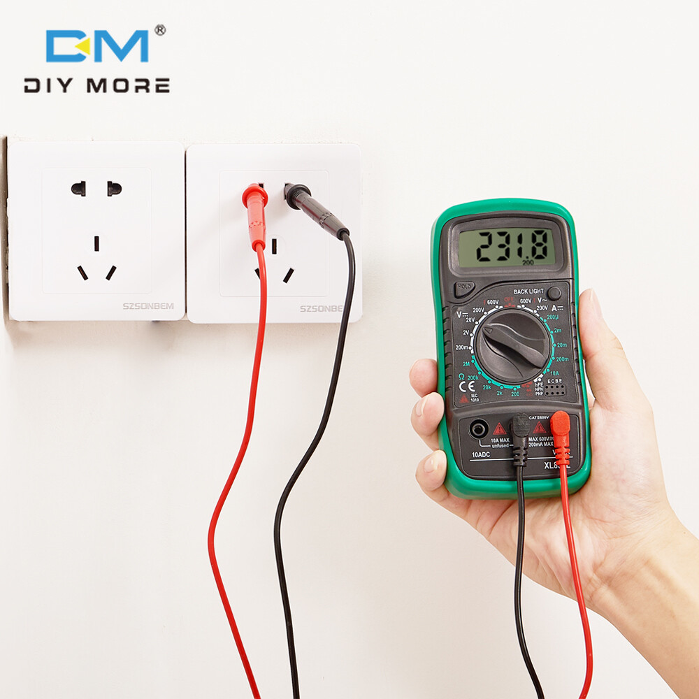 diymore Multimeter Digital XL830L Automotive Electrical Dmm Transistor Peak Capacitance Ammeter Tester Multifunction Esr Meter